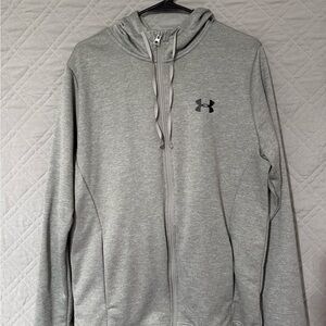 Under Armour Light Gray Full-Zip Hoodie